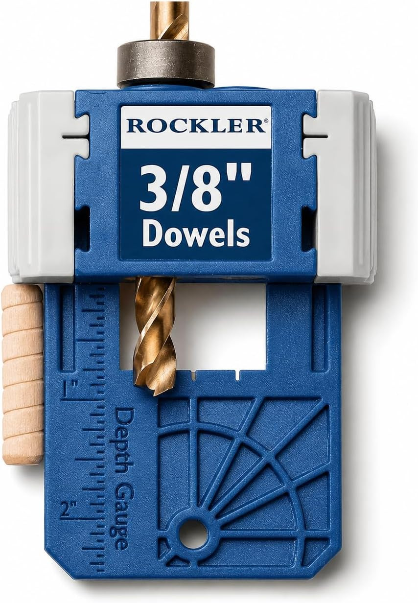 Rockler 3/8″ Doweling Jig Kit with Drill Bit & Stop Collar, Steel Bushings | Dow