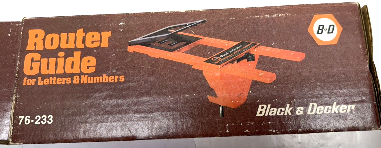 Black & Decker 76-233 Router Jig Guide for Letters & Numbers w/ 57 Templates