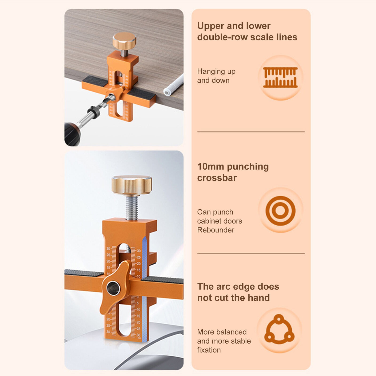 Aluminum Cabinet Door Mounting Jig Precise Positioning Tool for Household