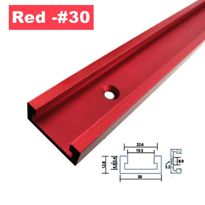 T Slot Miter Track Aluminum T Track 300-800mm Jig Fixture Saw Table Workbench