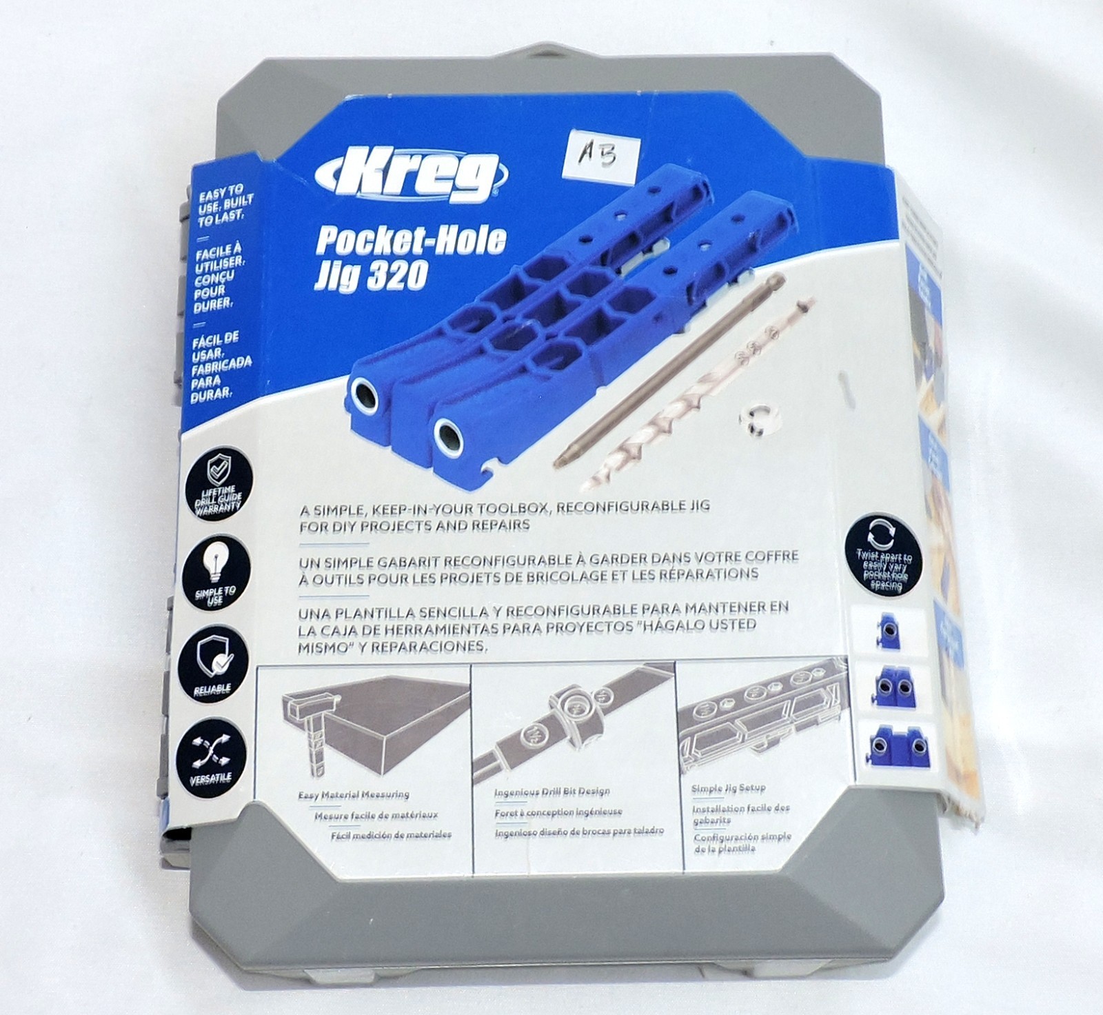 Kreg Pocket Hole Jig 320 Kit – Clamp Adapter, Driver and Bit w/ Collar – KPHJ320