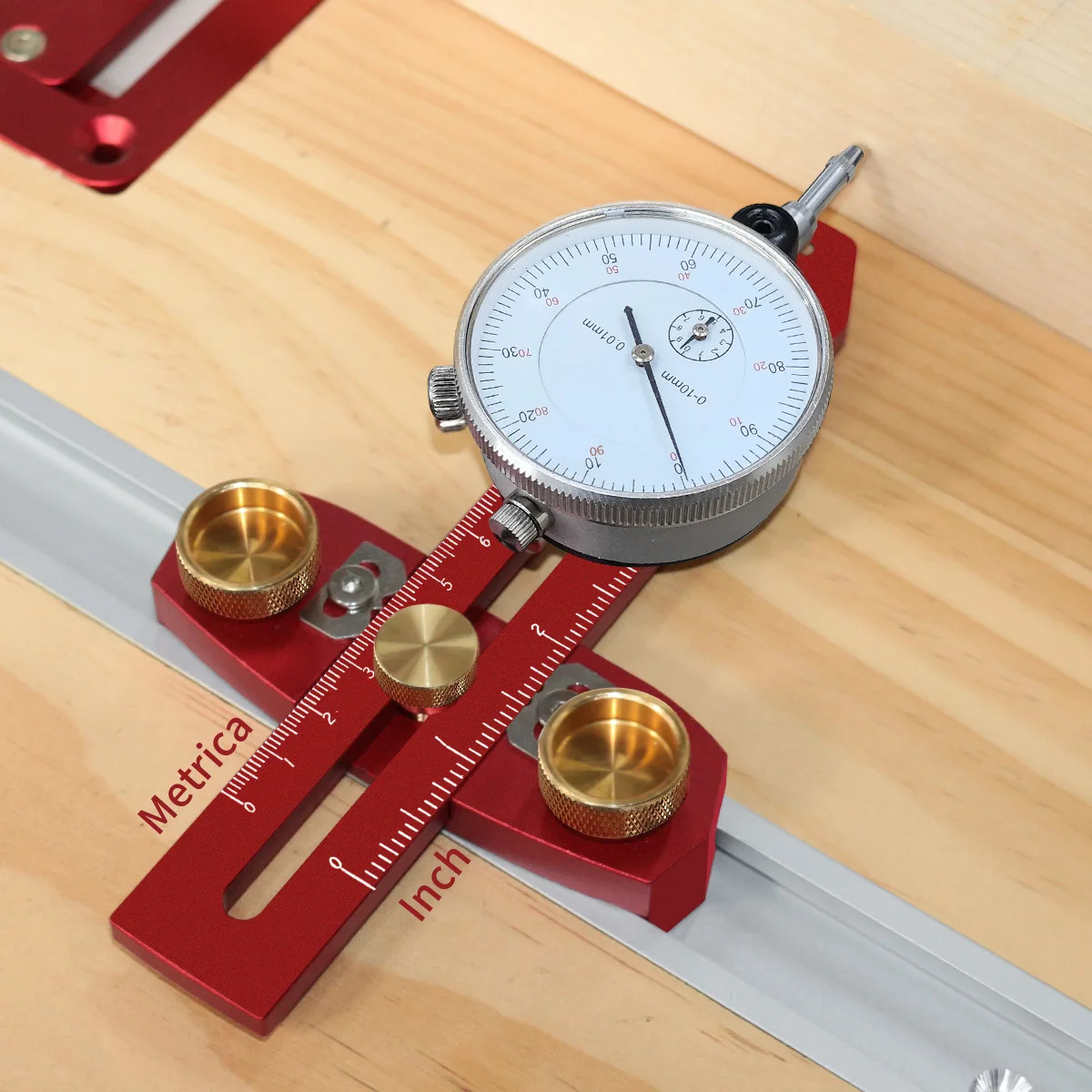 Table Saw Alignment Gauge Jig Dial Indicator Aluminum Alloy Miter Track Kit Tool