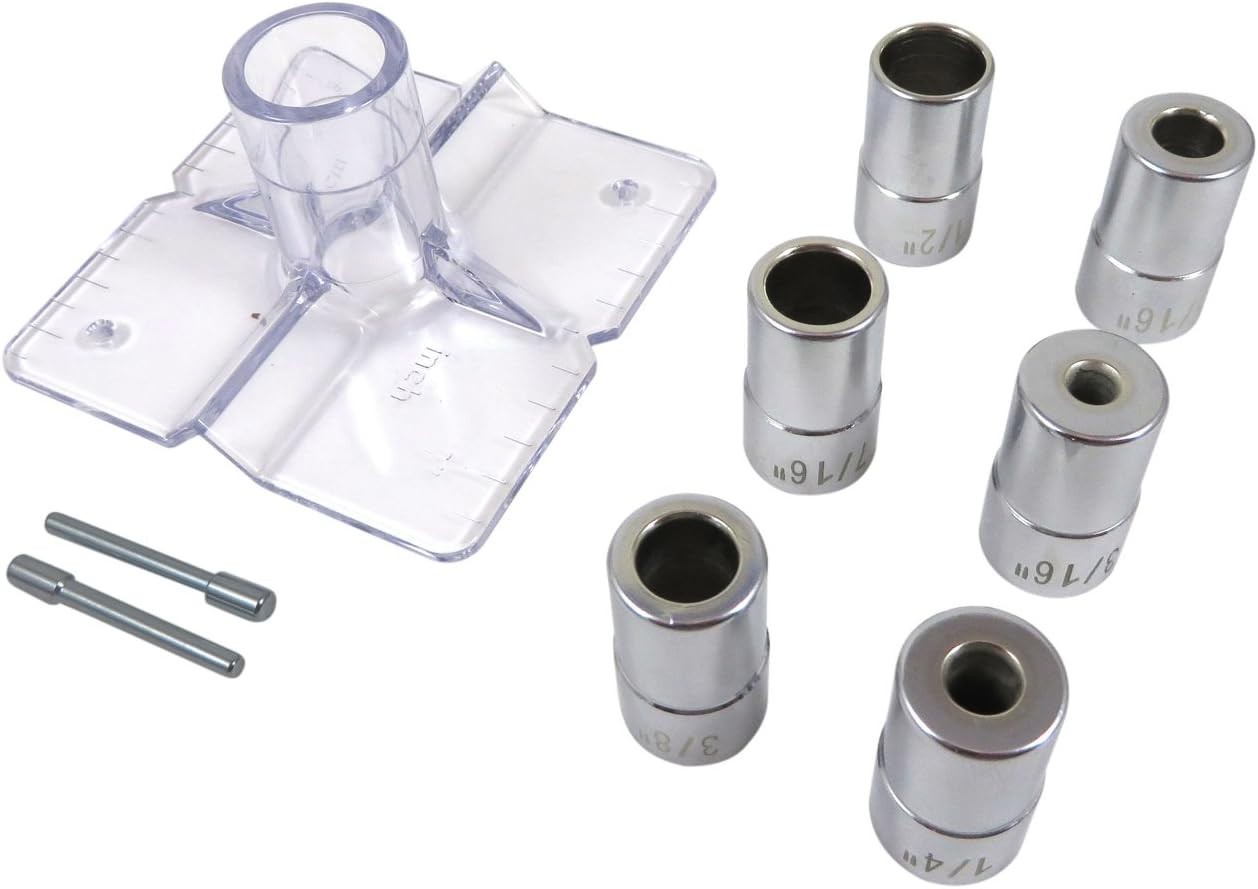 Steel and Plastic Drill Guide Kit for Wood, Metal, and Plastic Projects