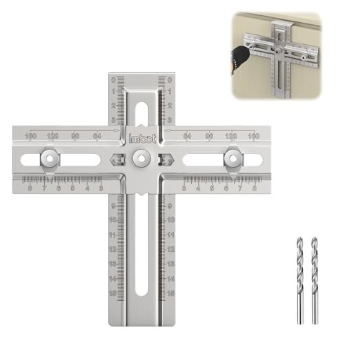 Cabinet Handle Jig Stainless Steel Adjustable Template 2.5 to 6.3 Inch Drill