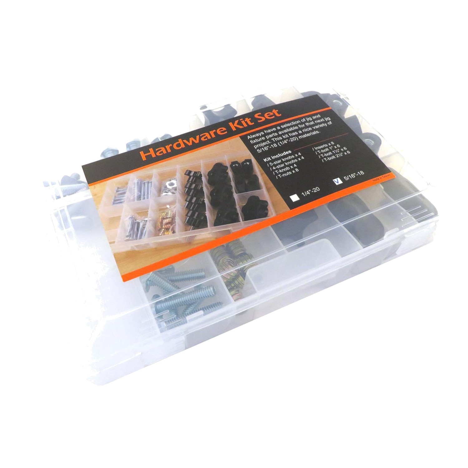 5/16 18 Thread Jig Fixture Hardware Kit, 129 Pc Set