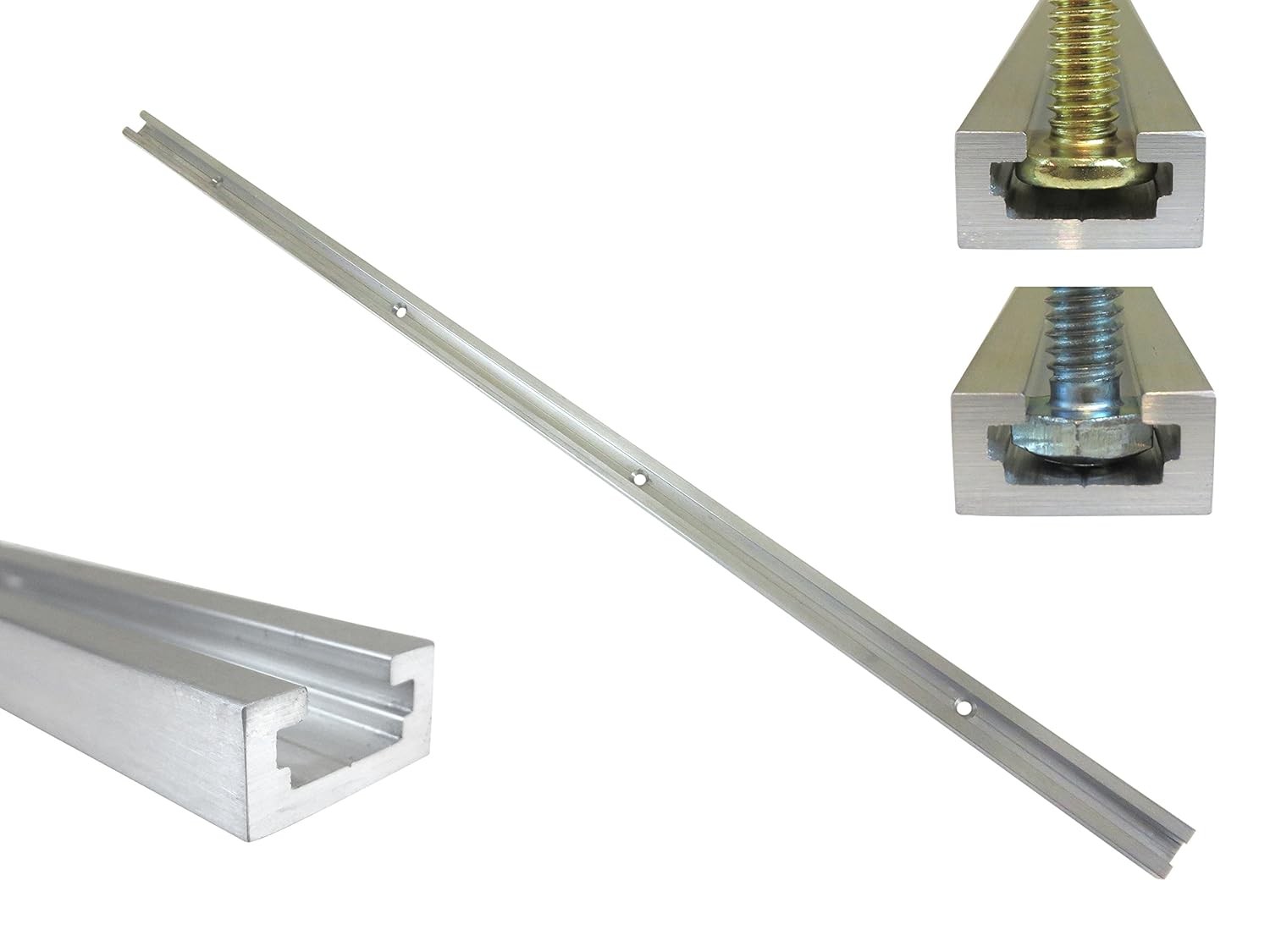 48″ Aluminum T Track 3/4″ by 3/8″ , Accepts 1/4″ Hex Bolts, 1/4″ or 5/16″ T Bolt