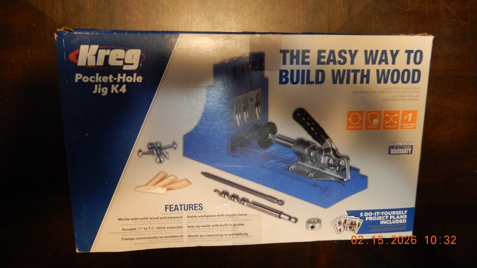 Kreg Pocket Hole Jig K4 Wood Working Tool New OPENED BOX