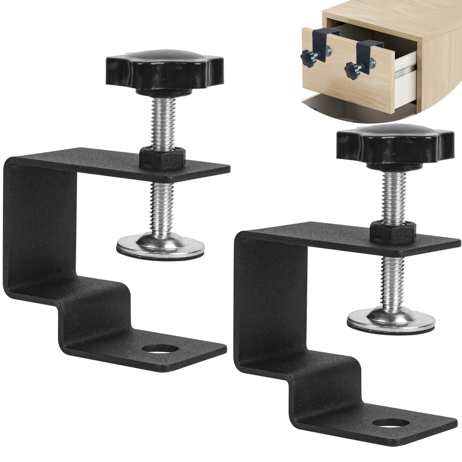 2Pcs Drawer Front Installation Clamps Adjustable Drawer Fixing Clip, Cabinet …