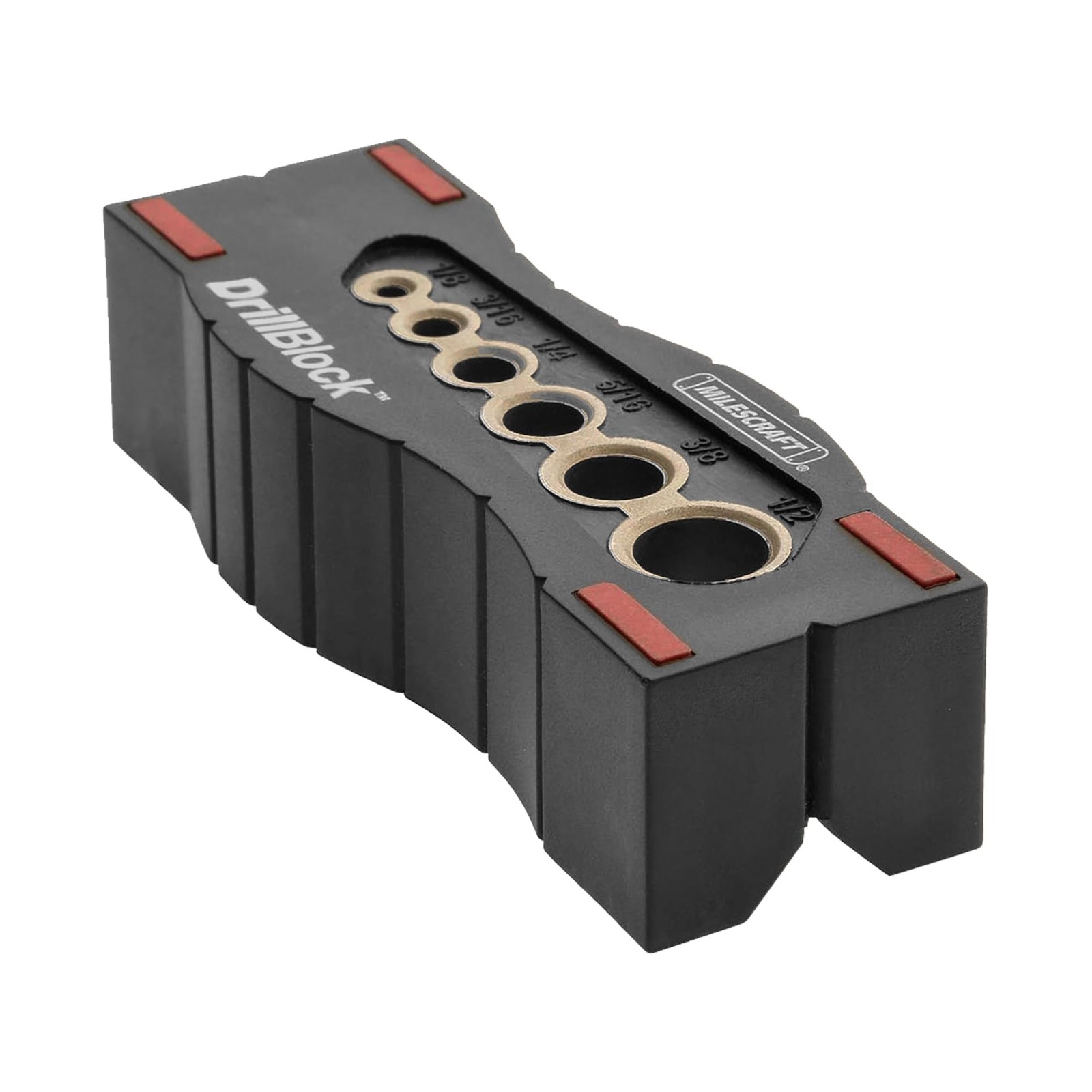 Milescraft 1312 Drill Block – Handheld Drilling Guide, Drilling Jig with Drill G