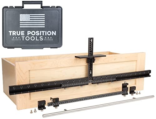 Cabinet Jig for Long Pulls Shelf Pin Holes Made USA