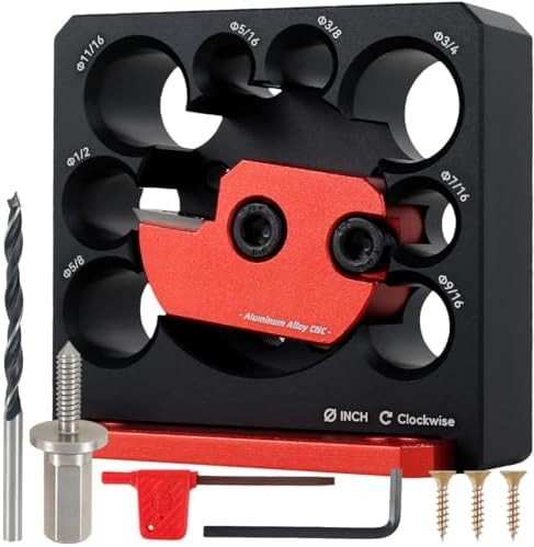 Dowel Maker Jig Kit, Imperial 5/16-3/4 inch Carbide Inserts Dowel Maker, 8 Holes