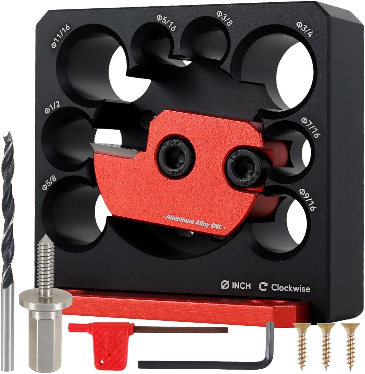 Dowel Maker Jig Kit, Imperial 5/16-3/4 Inch Carbide Inserts Dowel Maker, 8 Holes