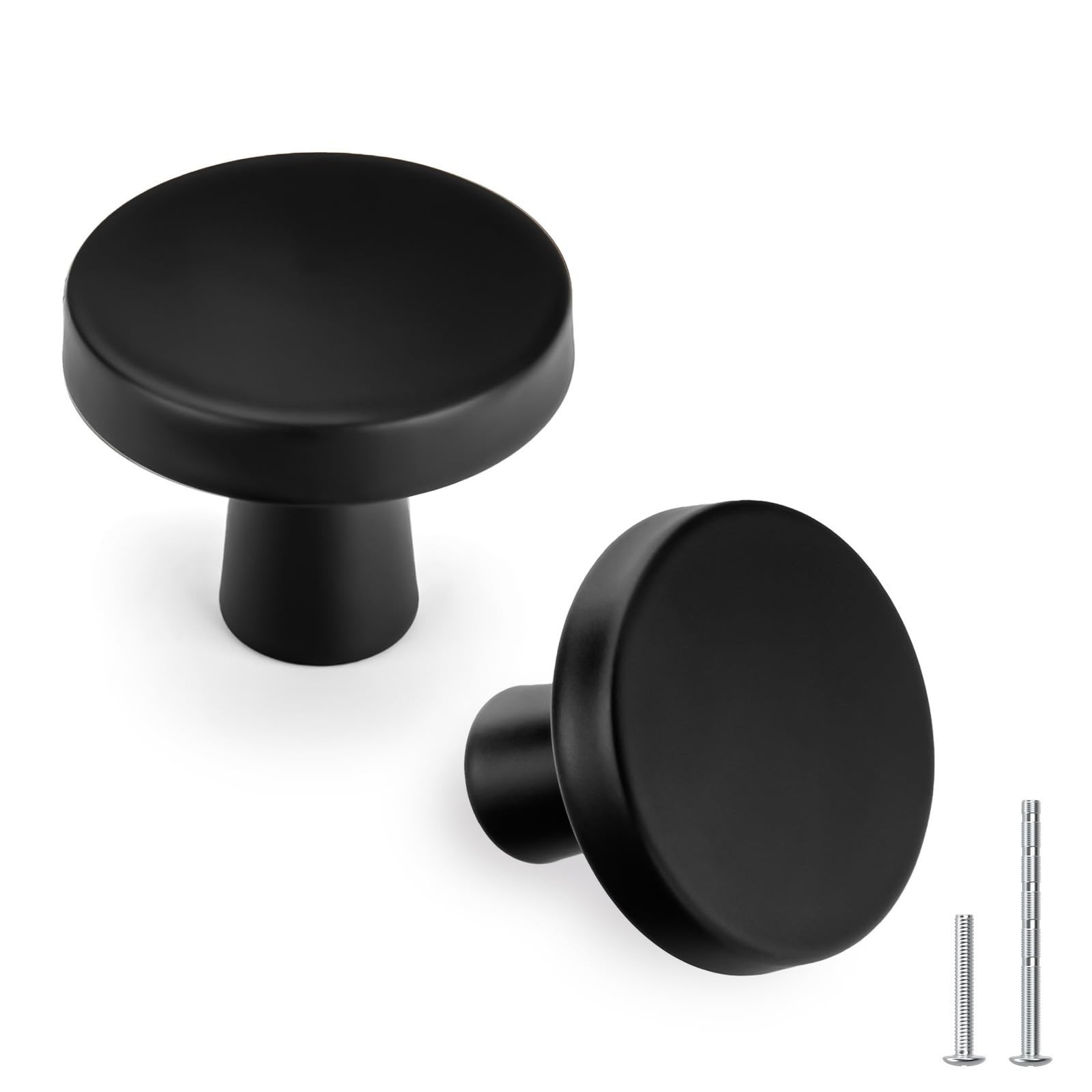 goldenwarm 30 Pack Matte Black Cabinet Knobs for Kitchen Hardware Handles Rou…
