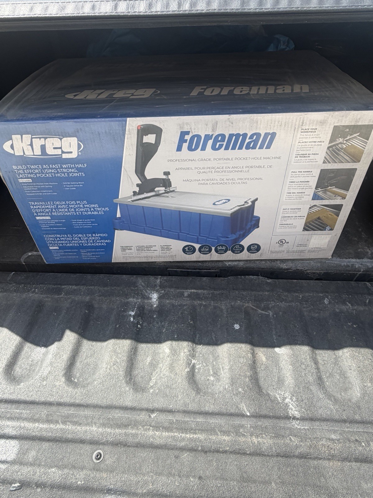 Kreg DB210 Foreman Pocket-Hole Machine Jig, 110 V, Blue/Gray/Black