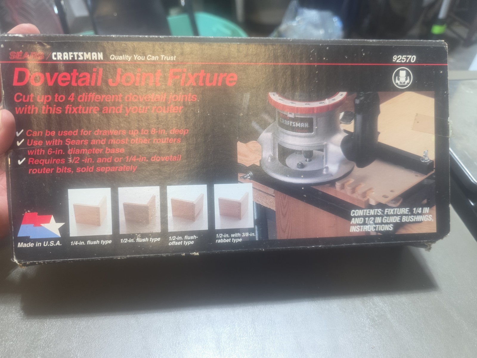VINTAGE CRAFTSMAN DOVETAIL FIXTURE KIT MODEL 92570 Read