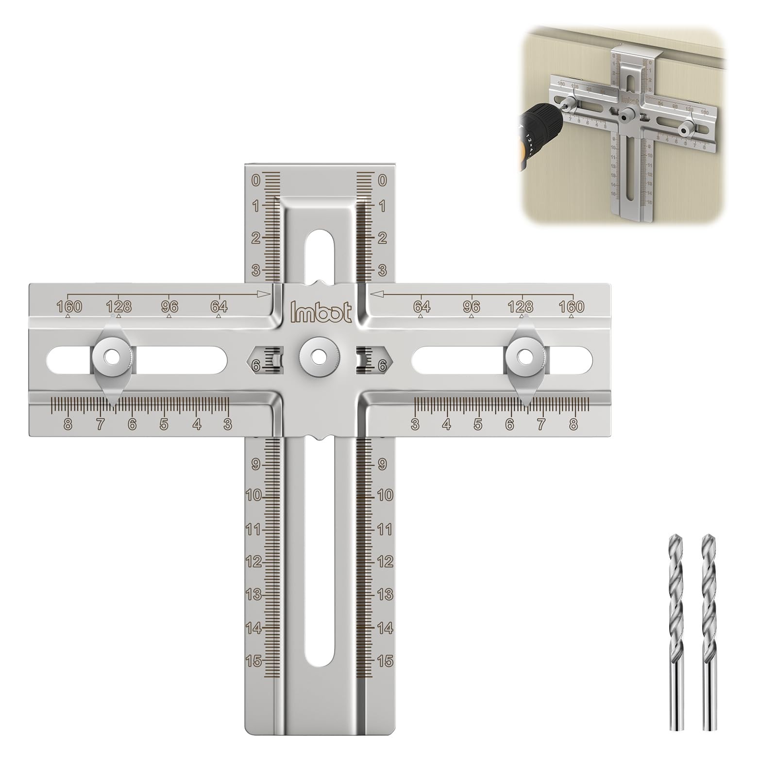 Cabinet Hardware Doweling Jig ，Stainless Steel Cabinet Handle Jig，Adjustable …