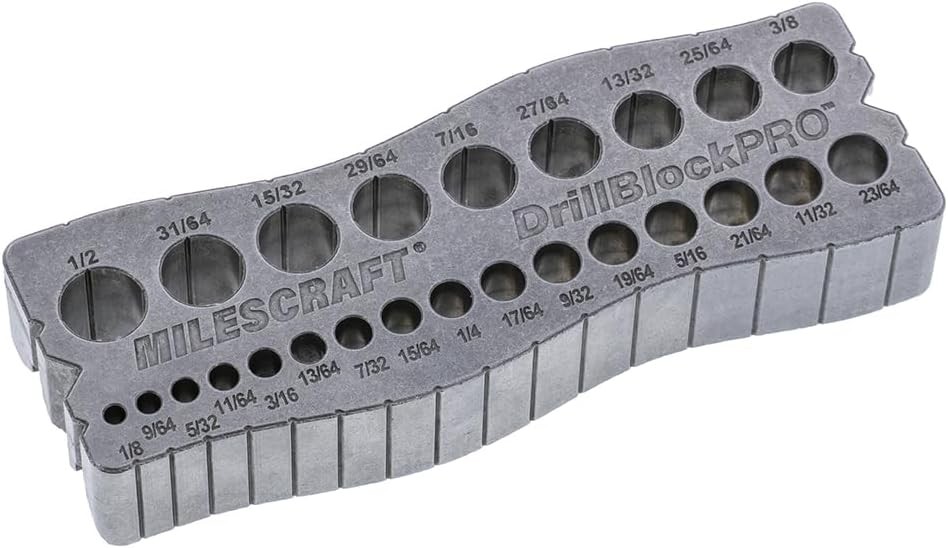 Milescraft 1307 Drill Block PRO All Metal 1/8 to 1/2