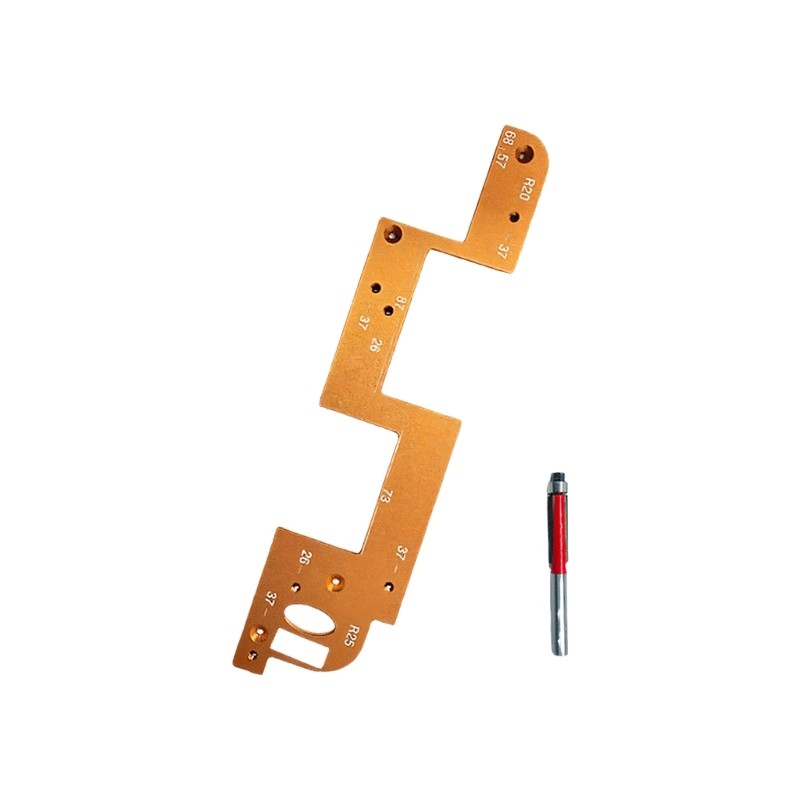 Aluminum Alloy No Handle Slotting Mold For Woodworking Cabinet Door U Grooves