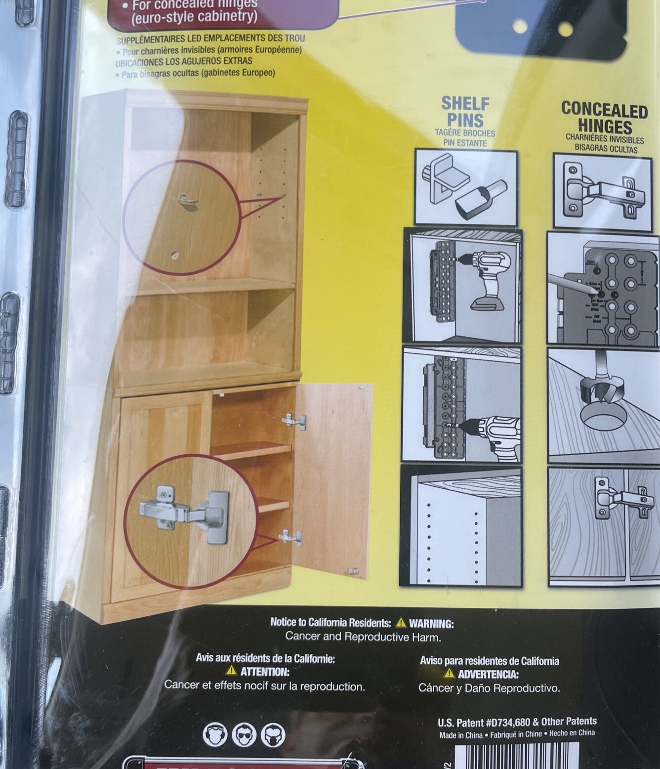 CabinetMate 1316 Shelf Pin Drilling Jig Includes 1/4 in. Bit
