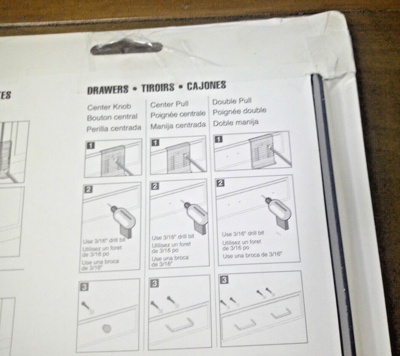 Liberty Align Right Cabinet & Drawer Knob Installation Template Guide ~Drill Bit