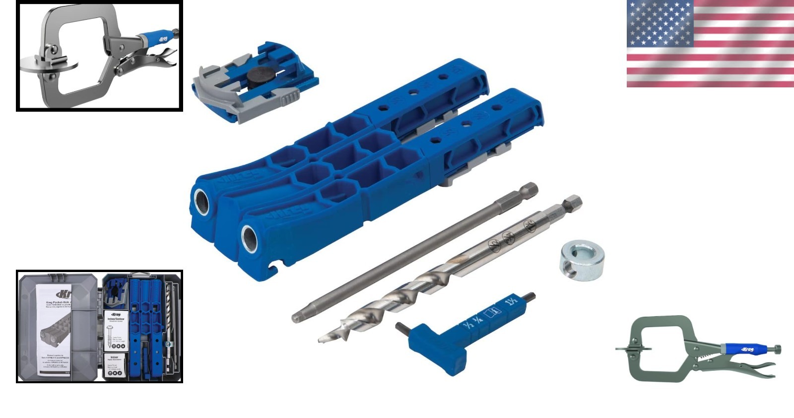 Compact KPHJ320 Pocket-Hole Jig – Perfect for Materials 1/2″ to 1 1/2″ Thick