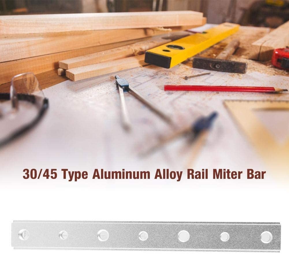200mm Aluminum Alloy TTrack Miter Slider Fixture Rail M6+M8 Threads