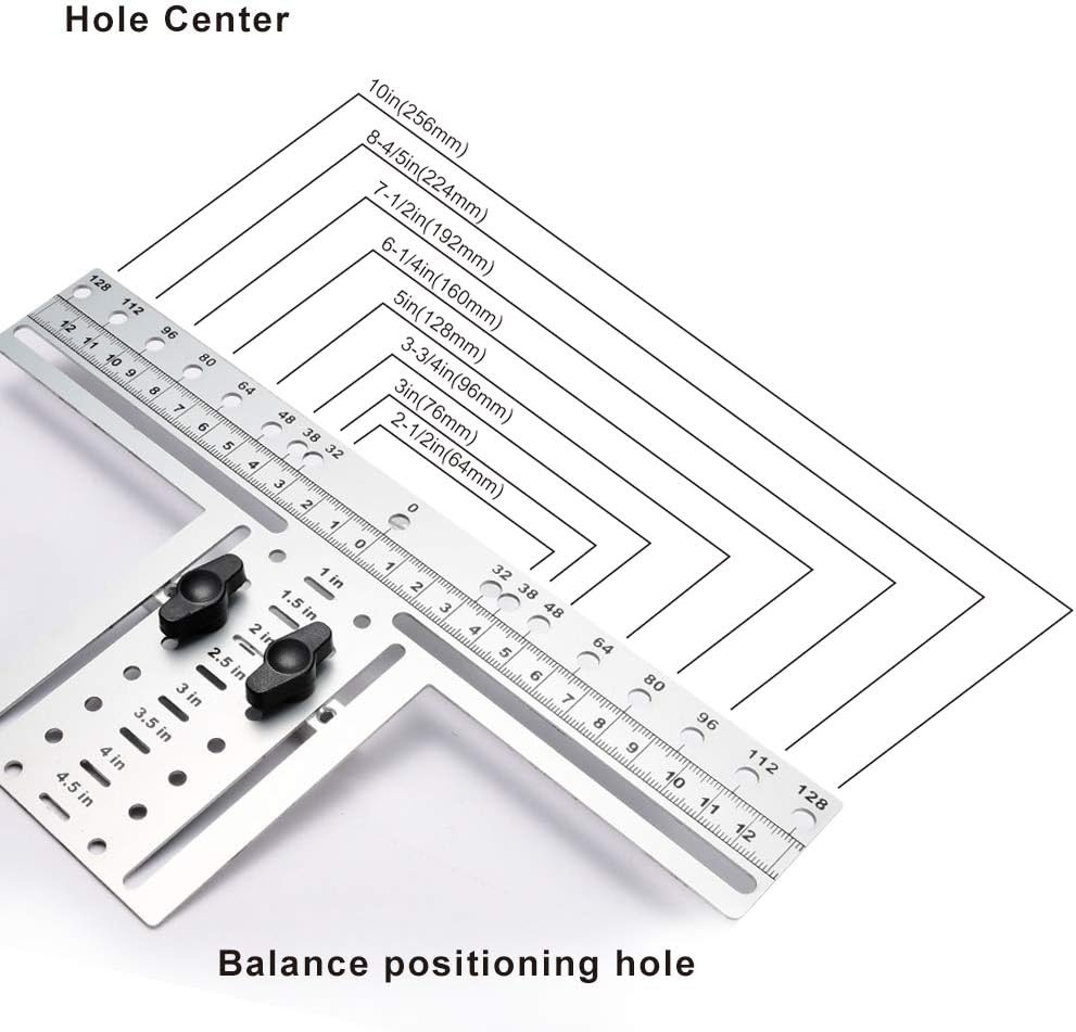 Cabinet Pull Metal Template， Handle Drill Mounting Template for Cabinet Doors an