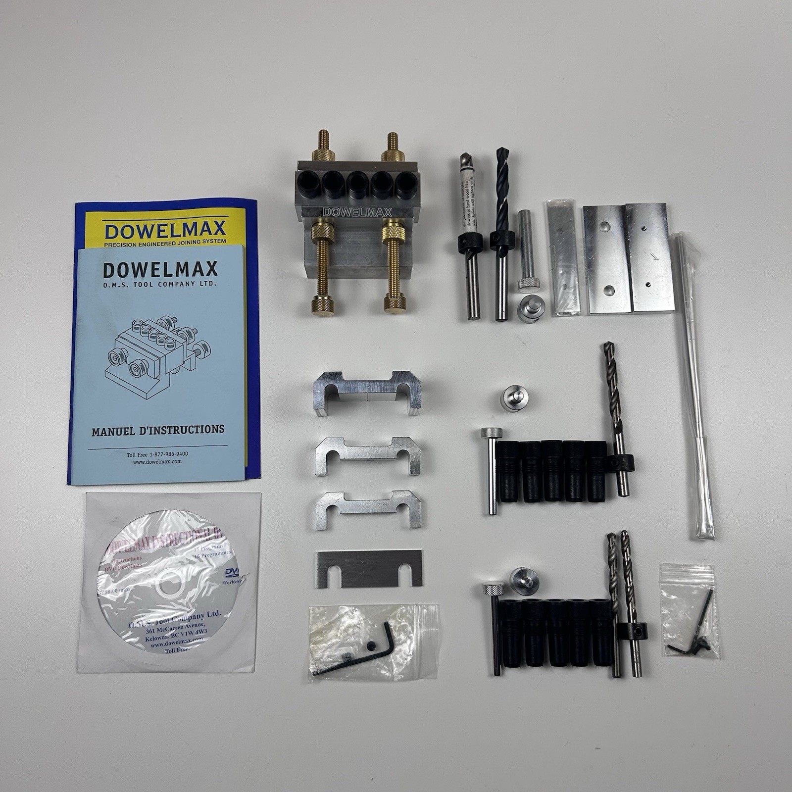 Dowelmax Classic 3/8″ Dowel Jig With 1/4″ & 5/16″(8mm) Adapter Kit
