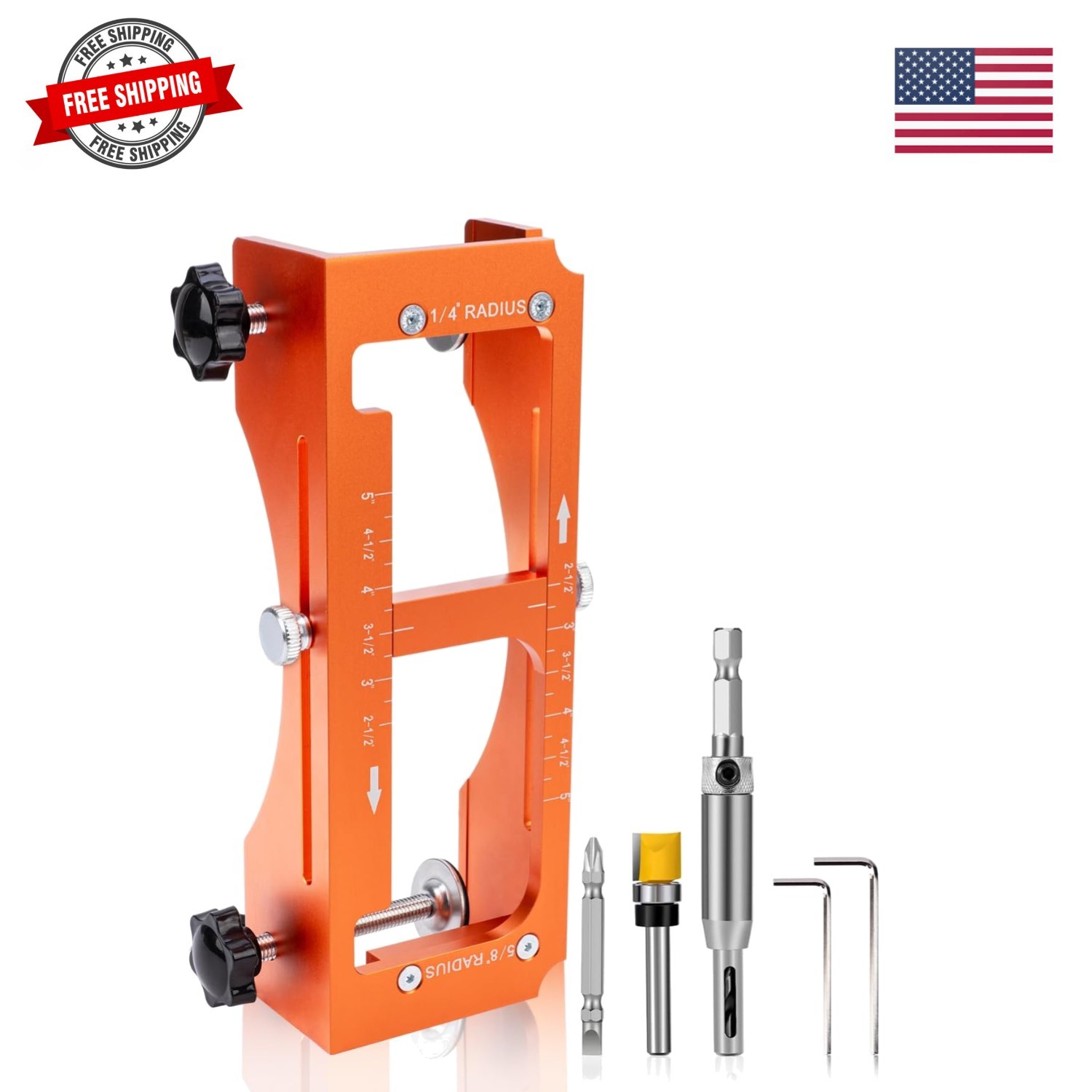 Door Hinge Jig & Installation Tool, Anodized Aluminum Router Template for 3” …