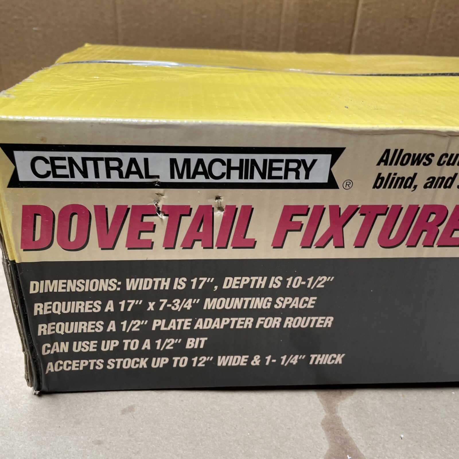 NOS Central Machinery 12″ Dovetail Joint Fixture Woodworking Tool 34102. – Y51