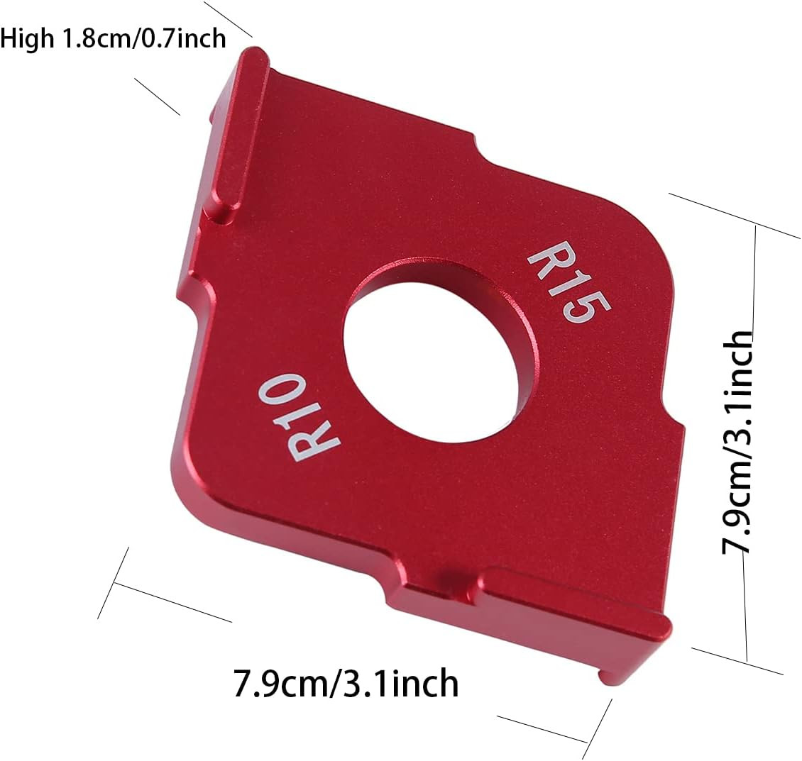 Set of 2 Radius Jig Router Templates – Corner Radius Routing Templates, Aluminiu