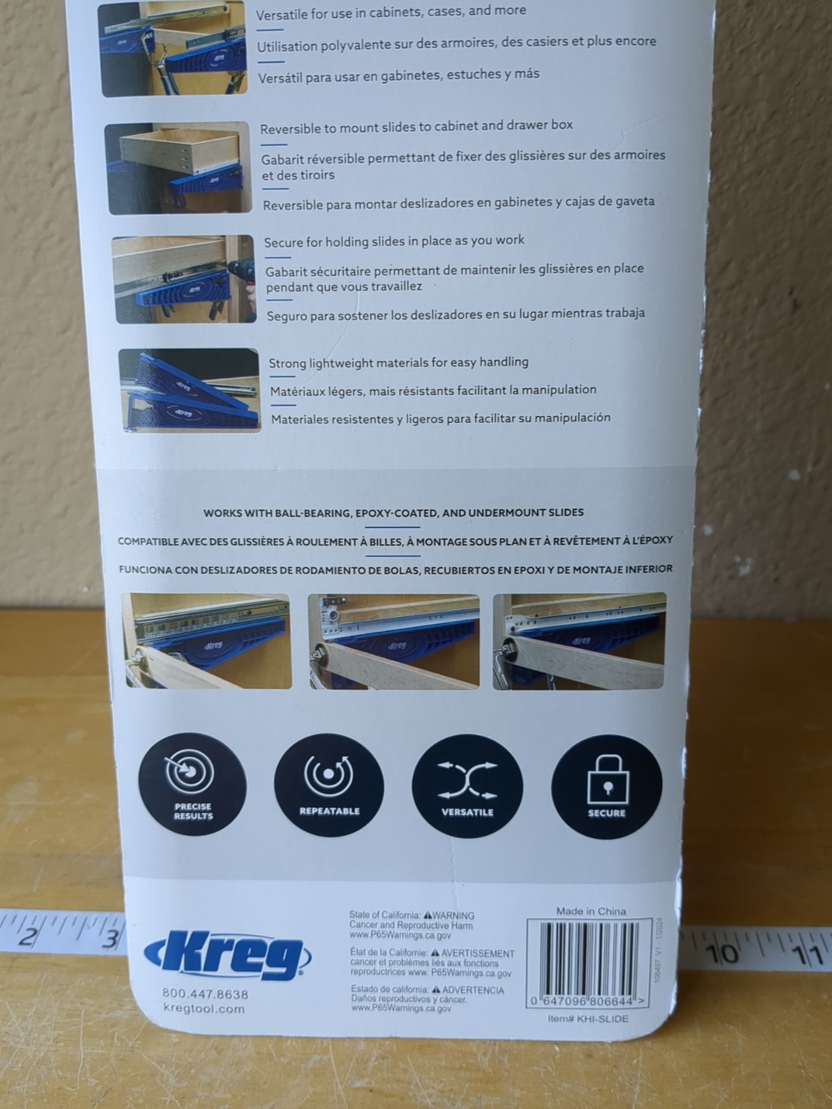 Kreg Tool Company, KHI-SLIDE, Drawer Slide Jig, New, NIP