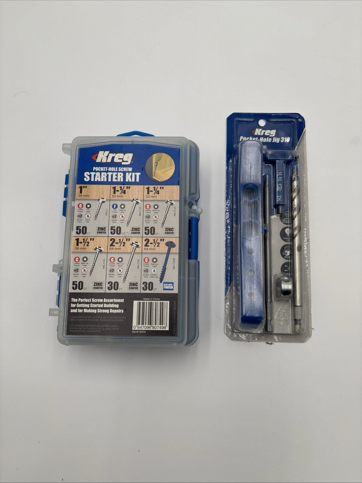 Kreg 310 Pocket Hole Jig Guide KPHJ310 + Starter Kit (260 pack) SK04