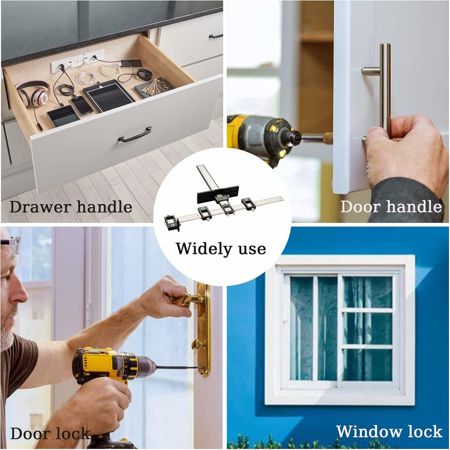 Cabinet Hardware Jig, Aluminum Alloy Cabinet Handle Jig Tool for Fast and Acc…