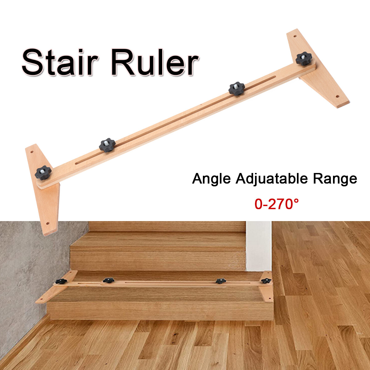 30”-49” Stair Tread Template Tool/ Stair Tread Risers jig Gauge Measuring Tool