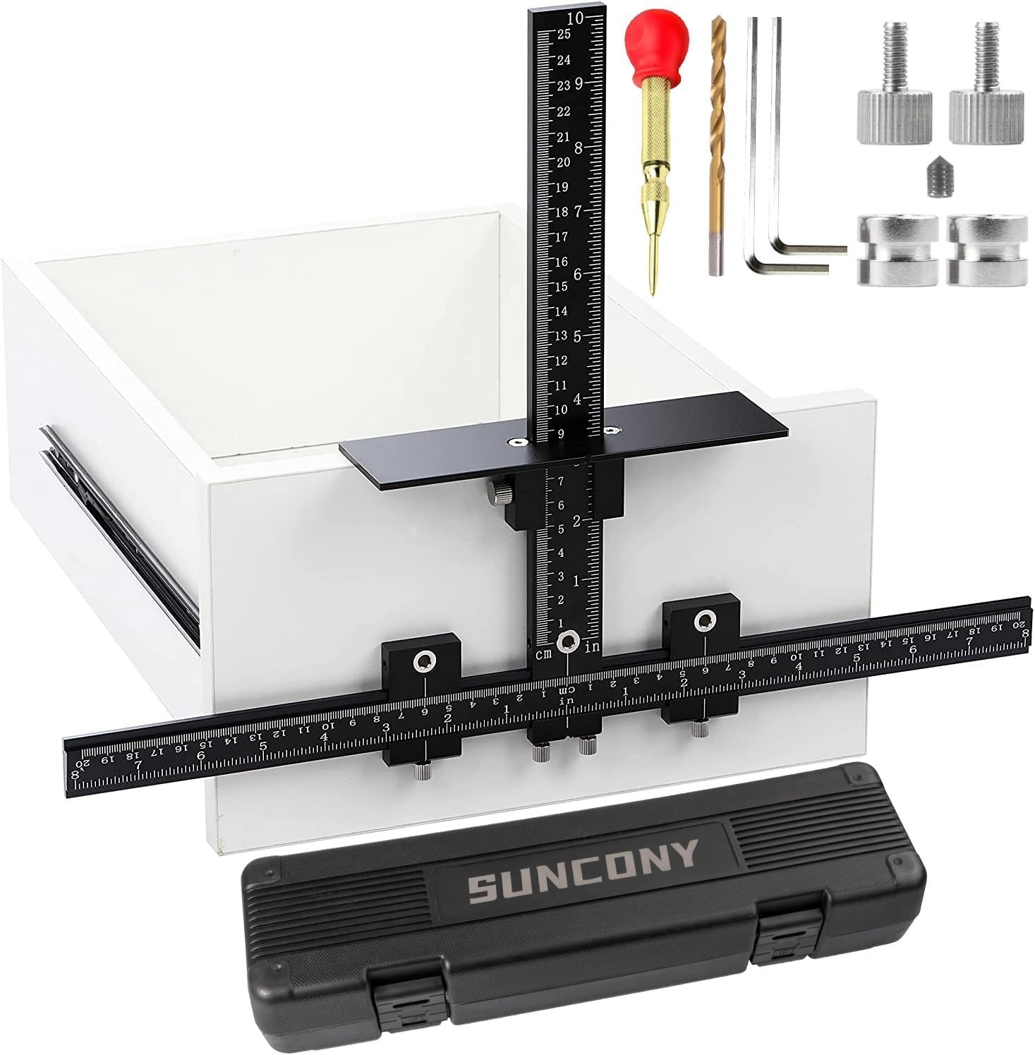 Adjustable Aluminum Drill Guide Template – Perfect for Cabinet Handles and Knobs