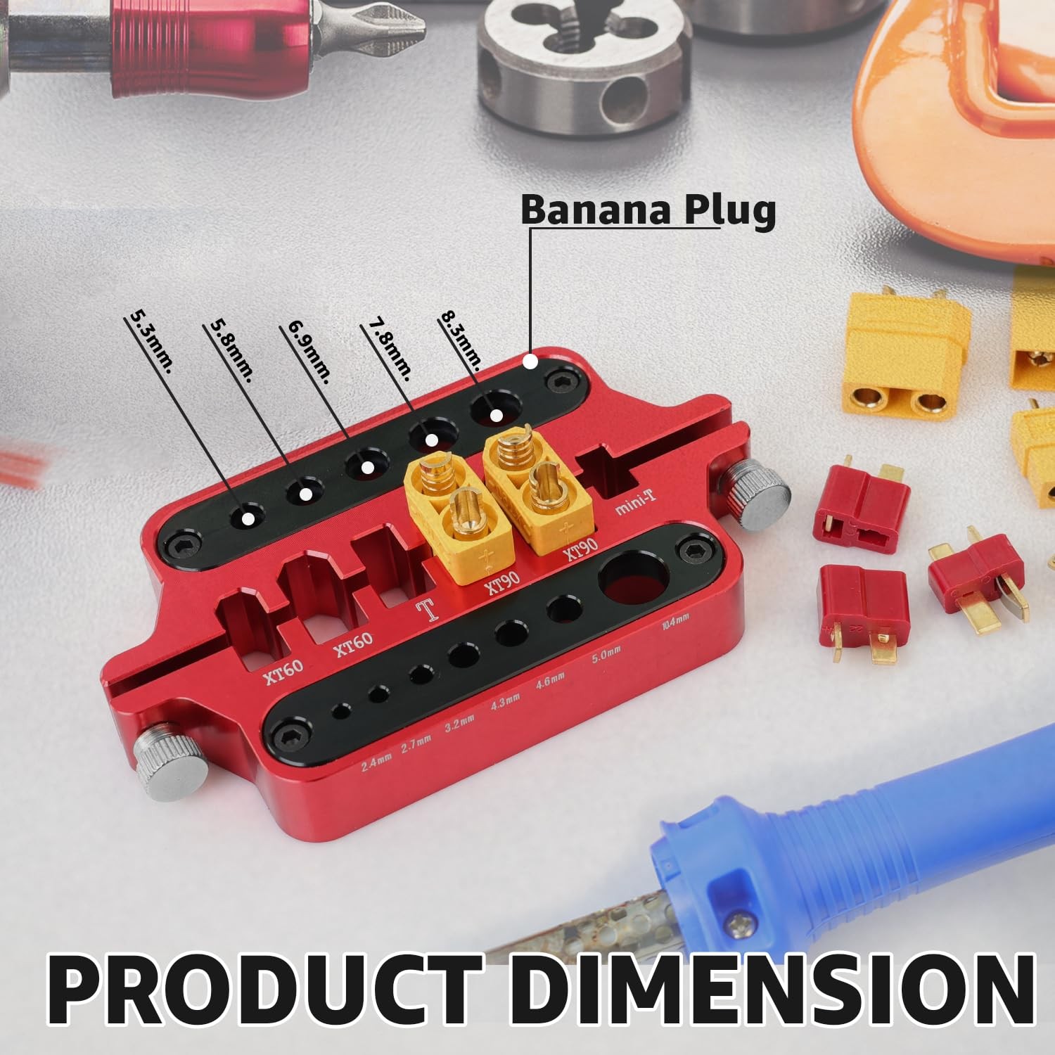 1 PCS Red Aluminum Welding Soldering Insulate Station Jig RC Tools For XT60