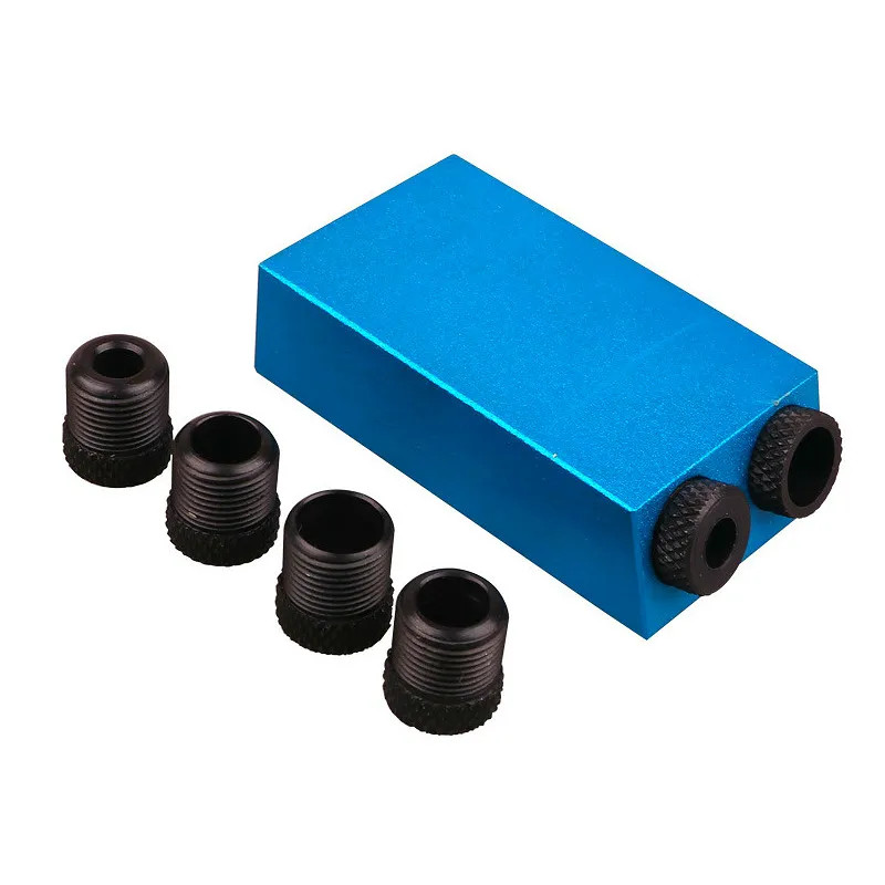 Oblique Hole Locator Drill Bit 15° Pocket Hole Jig Kit Woodworking DIY Carpentry