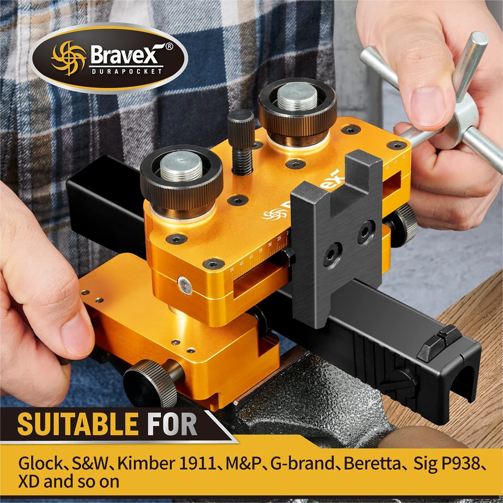 Sight Pusher, Sight Pusher Tool with Rotatable Sights Prong for Front and Rea…