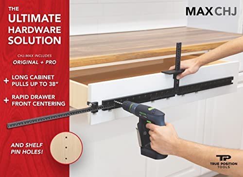 Cabinet Jig for Long Pulls Shelf Pin Holes Made USA