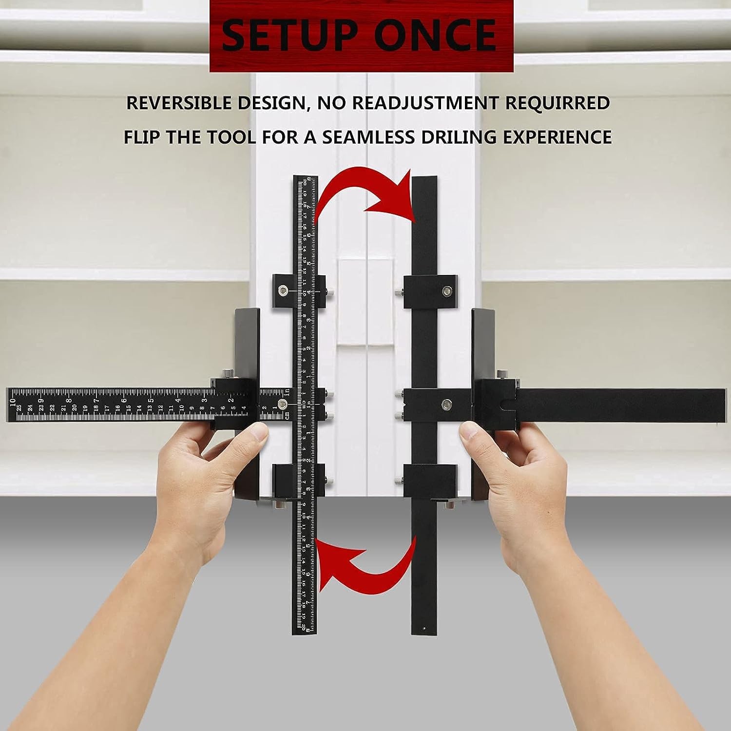 Jig Tool All Aluminum Alloy,Adjustable Drill Guide Template Tool