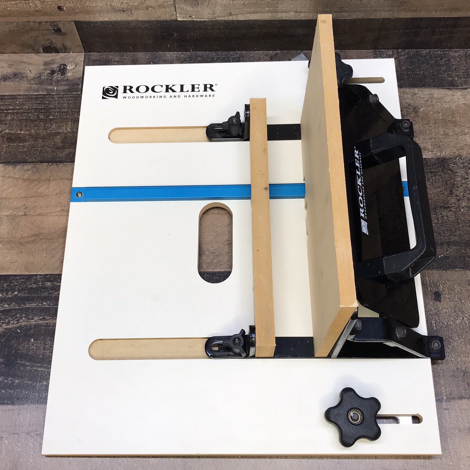 Rockler XL Router Table Box Joint Jig 18”x15” Used AS-IS *No Indexing Keys*