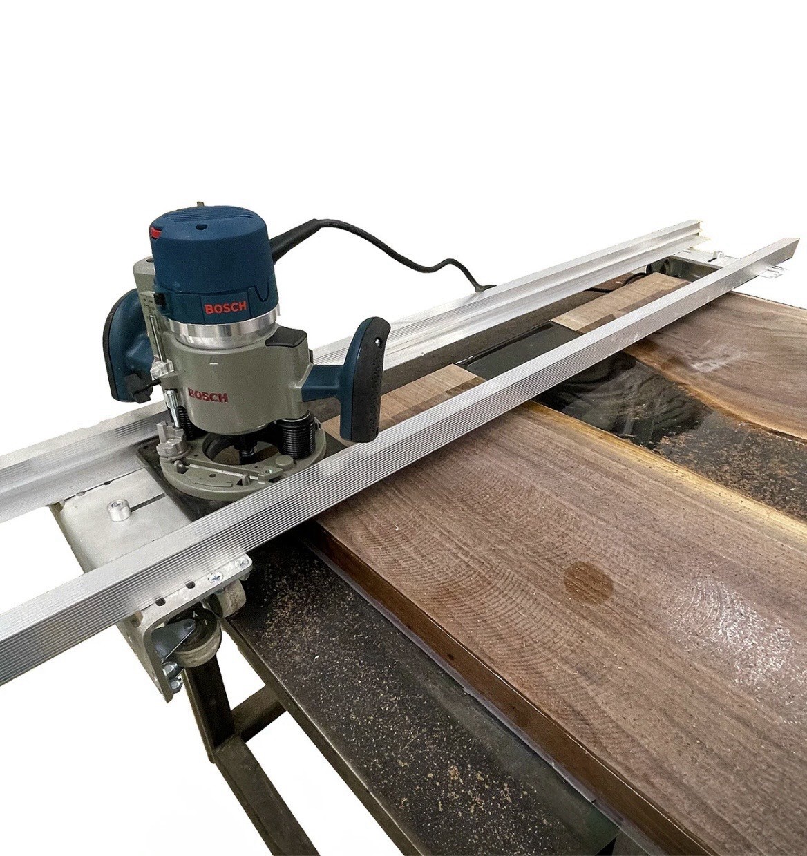 Router Sled Adjustable Wood Slab Flattening Mill Router Jig 64″ Length
