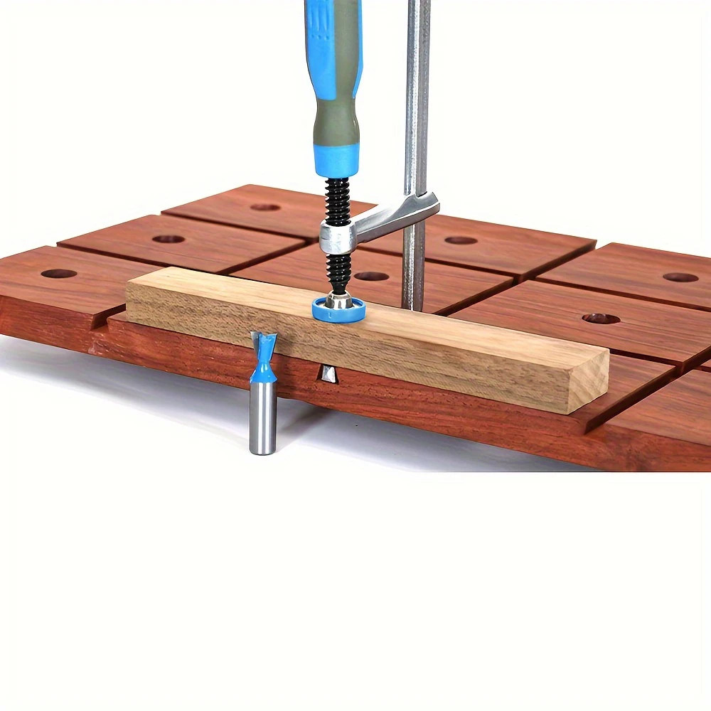 Dovetail Clamp with Soft-Grip Handle + Dovetail Router Bit ,For Track Saw Guide