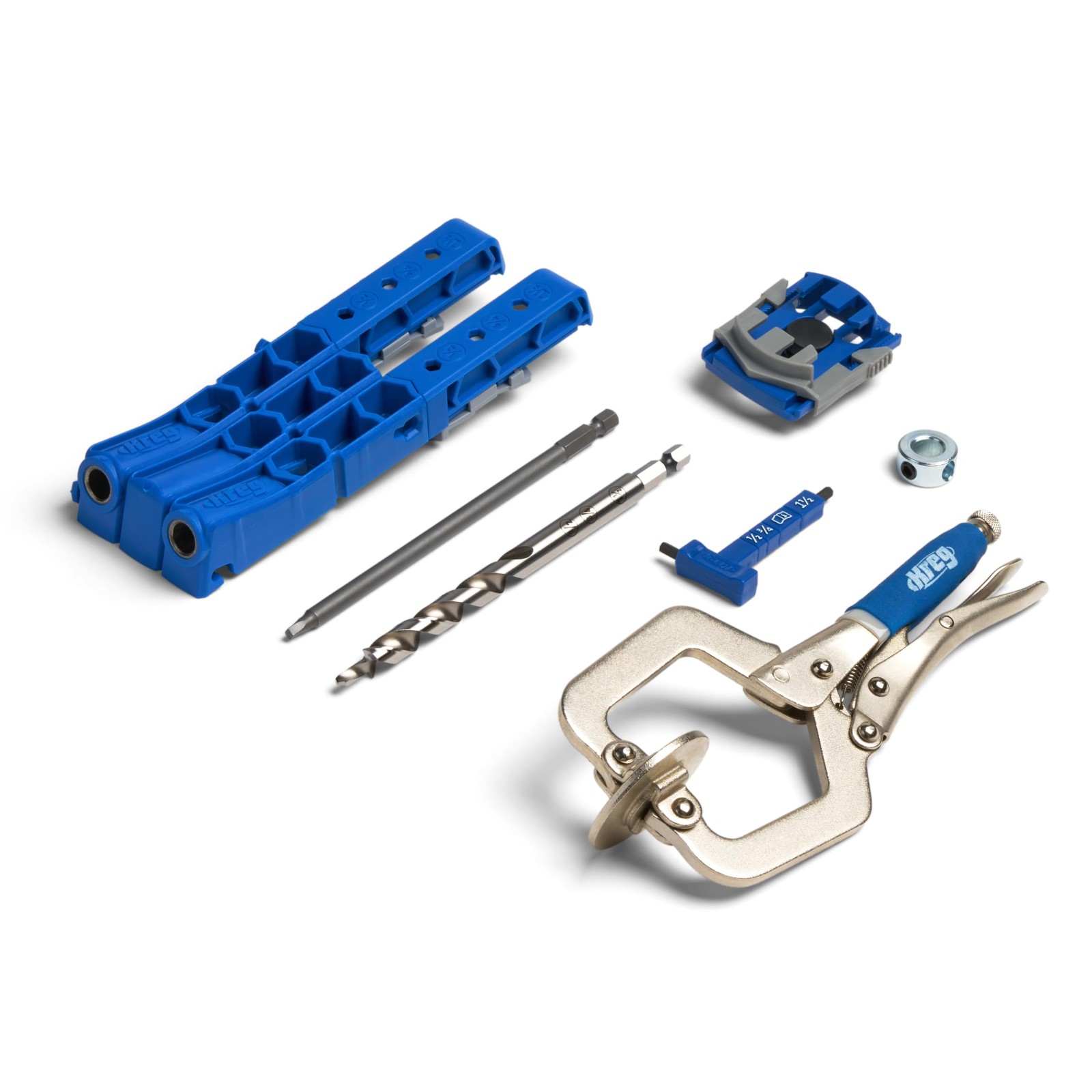 Kreg KPHJ320-22 Pocket-Hole Jig 320 with Classic 2 Inch Face Clamp – Silver