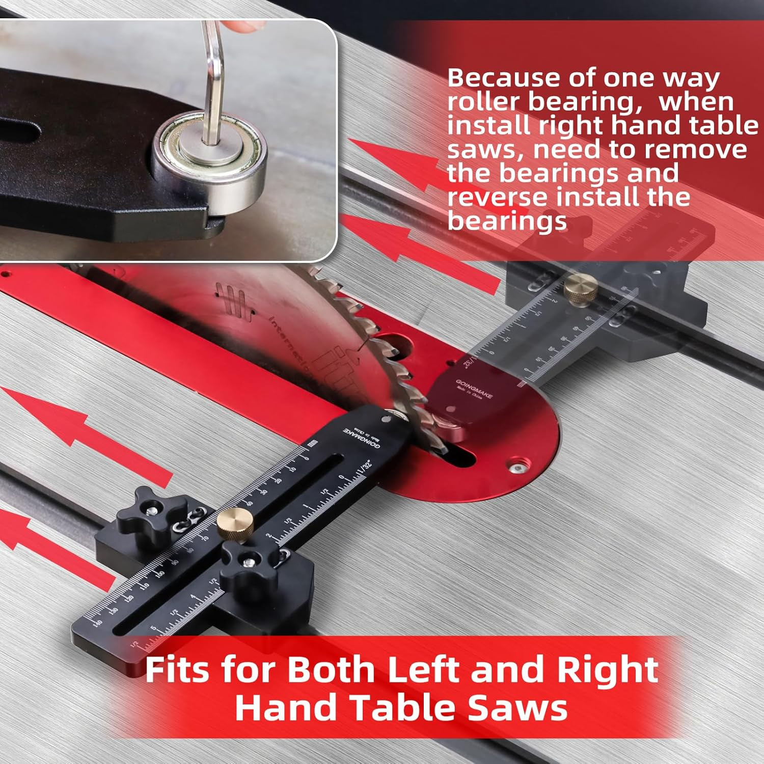 Thin Rip Jig Table Saw Jig Guide for Making Repetitive Narrow Thin Strip Cuts Wo