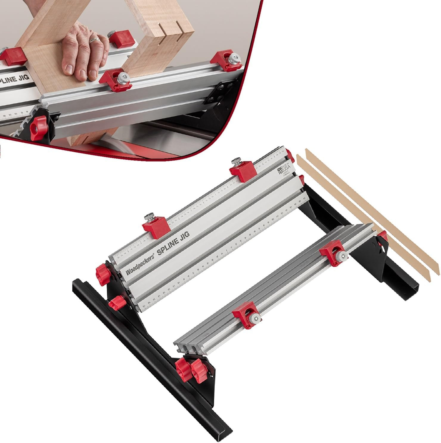Woodpeckers Spline Jig for Router Table/Table Saw Dovetails & Miters