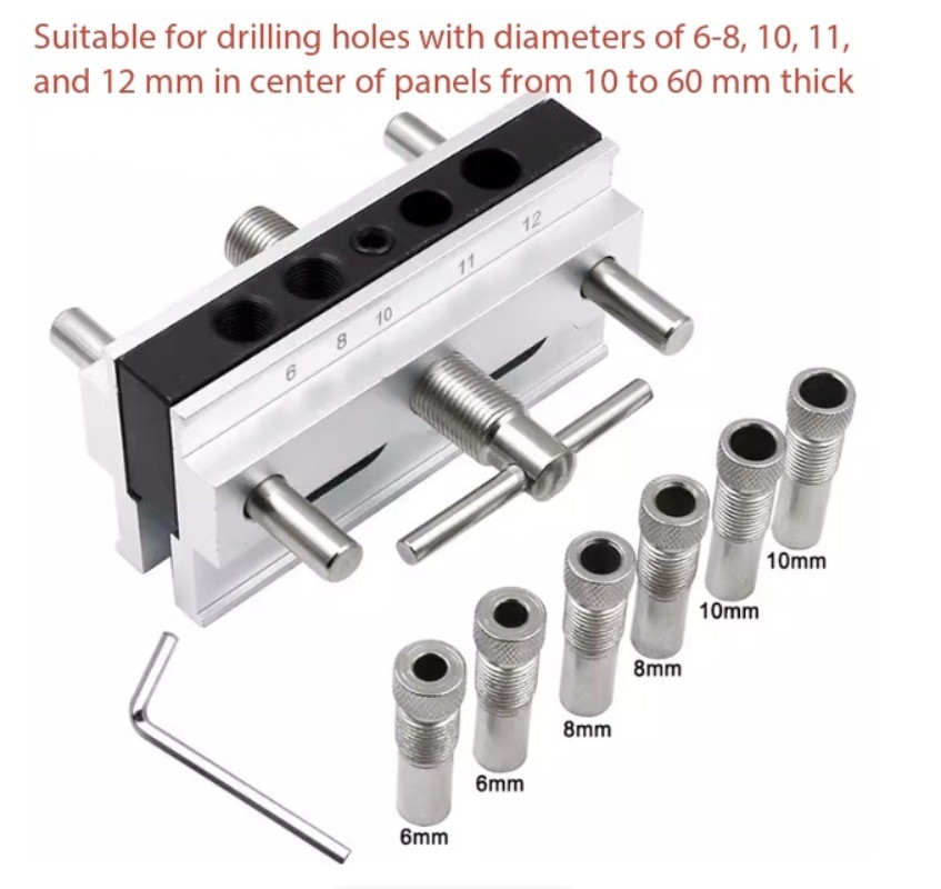 Woodworking Drill Positioner for Straight Hole Drilling – Metric and Imperial