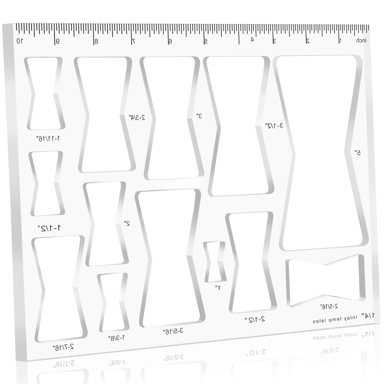 13 in 1 Router Templates Woodworking Bowtie Butterfly Inlay Kit 10×7.8in