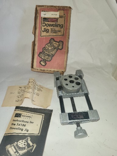 Craftsman 9-4186 Doweling Jig with Box – Revolving Turret – 6 Sizes – 3/16”-1/2”